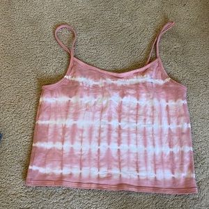 American Eagle pink the dye tank top